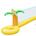 Giant Inflatable Palm Tree Volleyball Net Set w/ Ball - 12 ft Long - Fun Swimming Pool Game for Kids or Adults, Outdoor Backyard Pool Parties, Family Fun Summer Water Float Activity