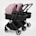 Detachable 2 Single Strollers Double Pushchair with Reversible Bassinet