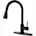 Black Kitchen Faucet with Pull Down Sprayer