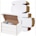 10.8x6.5x2 Inches White Package Box Hard White Corrugated Cardboard Shipping Boxs White Gift Wrap Box