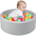 Small Memory Foam Ball Pit, 27 inches Indoor Round Ball Pit for Toddler Kids Children - 27 inches