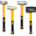 5-Piece Fiberglass Handle Hammer & Mallet Set, 16oz Ball-Peen Hammer, 32oz Ball-Pein Hammer, 32oz Rubber Mallet, 3lb Sledge Hammer, 3lb Cross-Pain Hammer, Metal Working, USA-Based