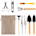 LIHAO 9 Piece Basic Bonsai Tools Set - including Bonsai Scissors, Branch Cutter