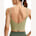 Long Line Sports Bra/Crop Top (Grove Green)