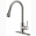 Single Handle High Arc Brushed Nickel Pull Out Kitchen Faucet