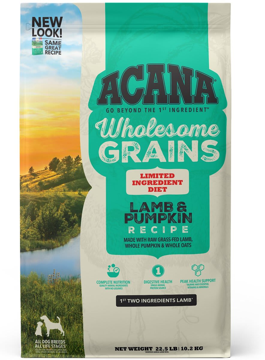 ACANA Singles + Wholesome Grains Limited Ingredient Diet Lamb & Pumpkin Recipe Dry Dog Food