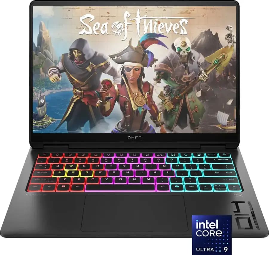 HP OMEN Transcend 14, Intel Ultra 7-255H, RTX 5050, 16 GB DDR5X-7467, 1 TB SSD, 3K 120 Hz OLED 500 nits 100% DCI-P3