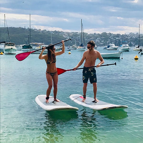 Stand-up paddleboarding in Manly
