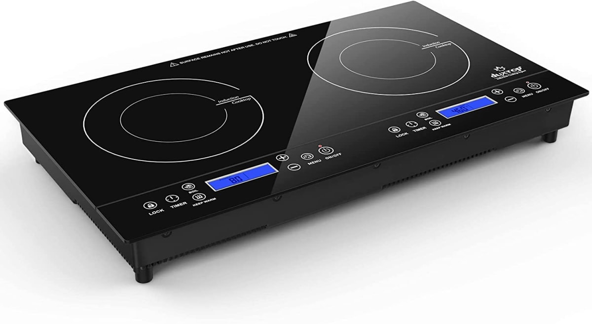 LCD 1800W Portable Induction Cooktop 2 Burner