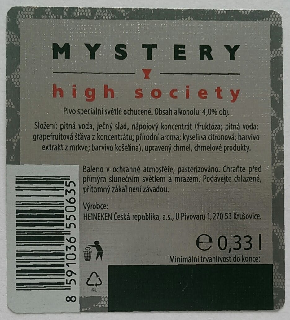 Mystery high society Etk. B