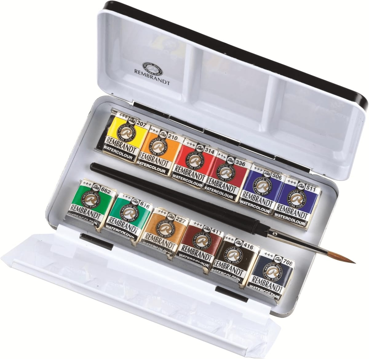 Rembrandt Watercolor Paint Metal Tin Deluxe Set, 48 Pans