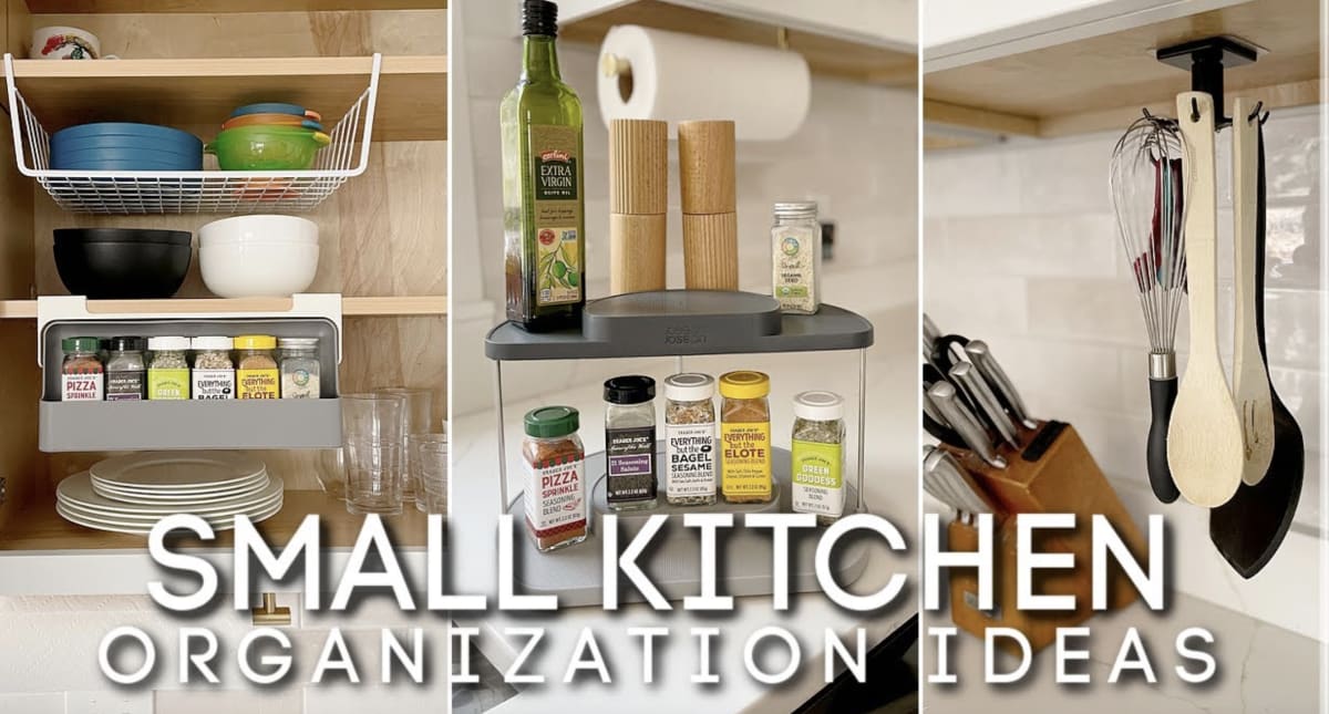 Small Kitchen Organization Ideas 2023 / Renter Friendly Small Space Organization Hacks & Ideas