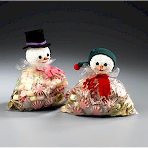Snowman Favor Treat Bag Craft