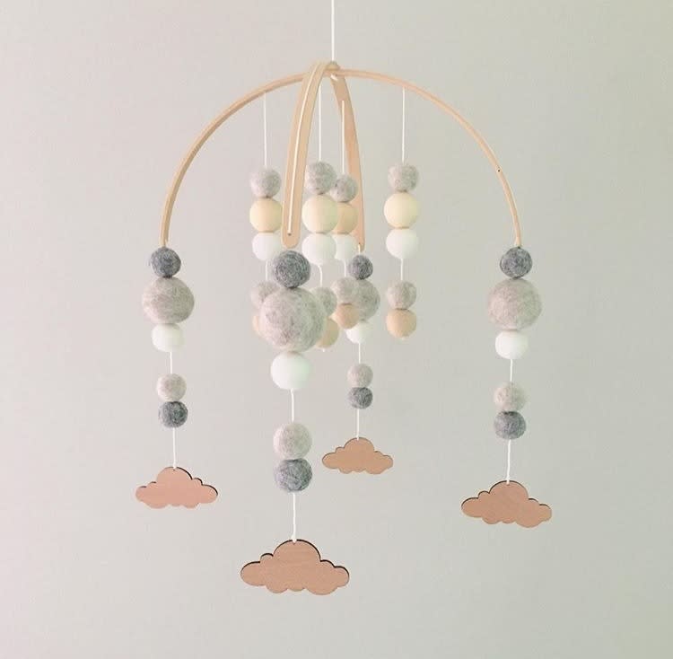 Hanging mobiles (cot and change table)