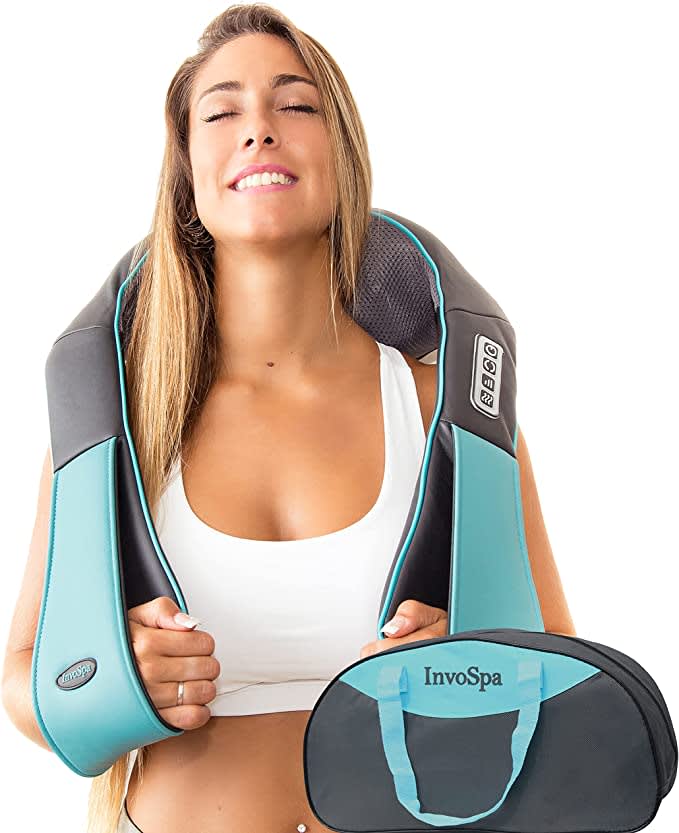 Shiatsu Back Shoulder and Neck Massager with Heat - Deep Tissue Kneading Pillow Massage - Back Massager, Shoulder Massager, Electric Full Body Massager, for Foot Leg - Gift