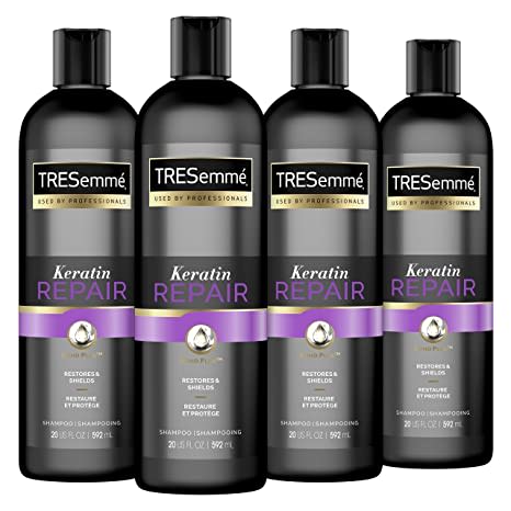 TRESemmé Shampoo for Damaged Hair Keratin Repair Restores and Shields Hair from Damage 20 oz 4 Count