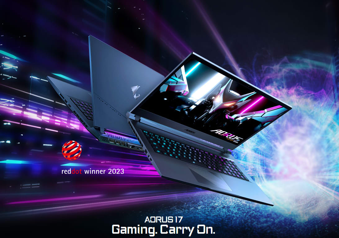 Gigabyte Aorus 17, i7-13700H, 4070, 16 GB DDR5-4800, 1 TB SSD, QHD 240 Hz 100% DCI-P3