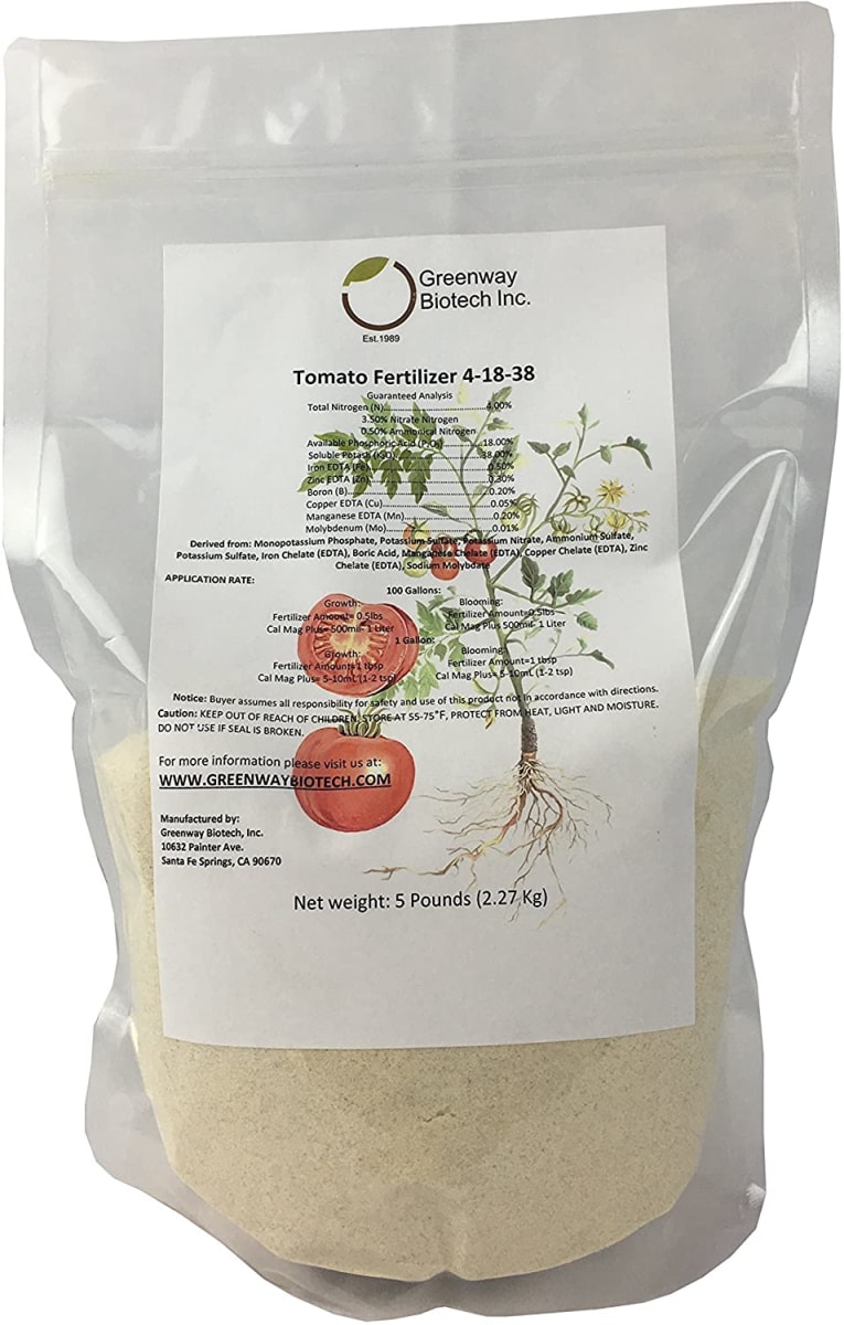 Tomato Fertilizer 4-18-38 Powder 100% Water Soluble Plus Micro Nutrients and Trace Minerals