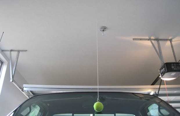 Hang a tennis ball inside your garage so you know when to brake while parking.