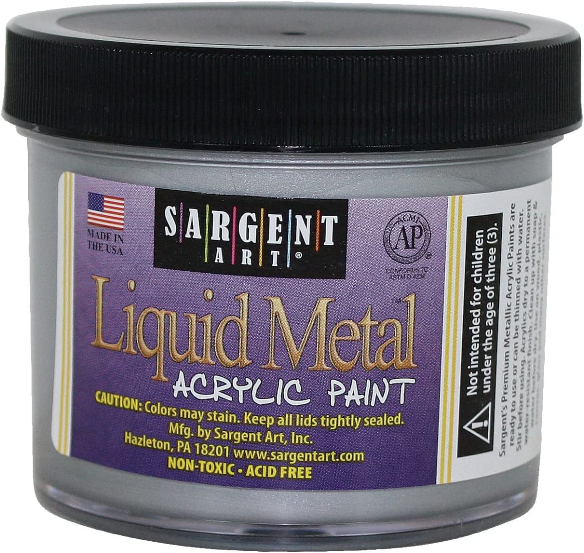 Sargent Art 4 Ounce Liquid Metal Acrylic Paint