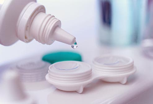 Contact lens solution (if needed)