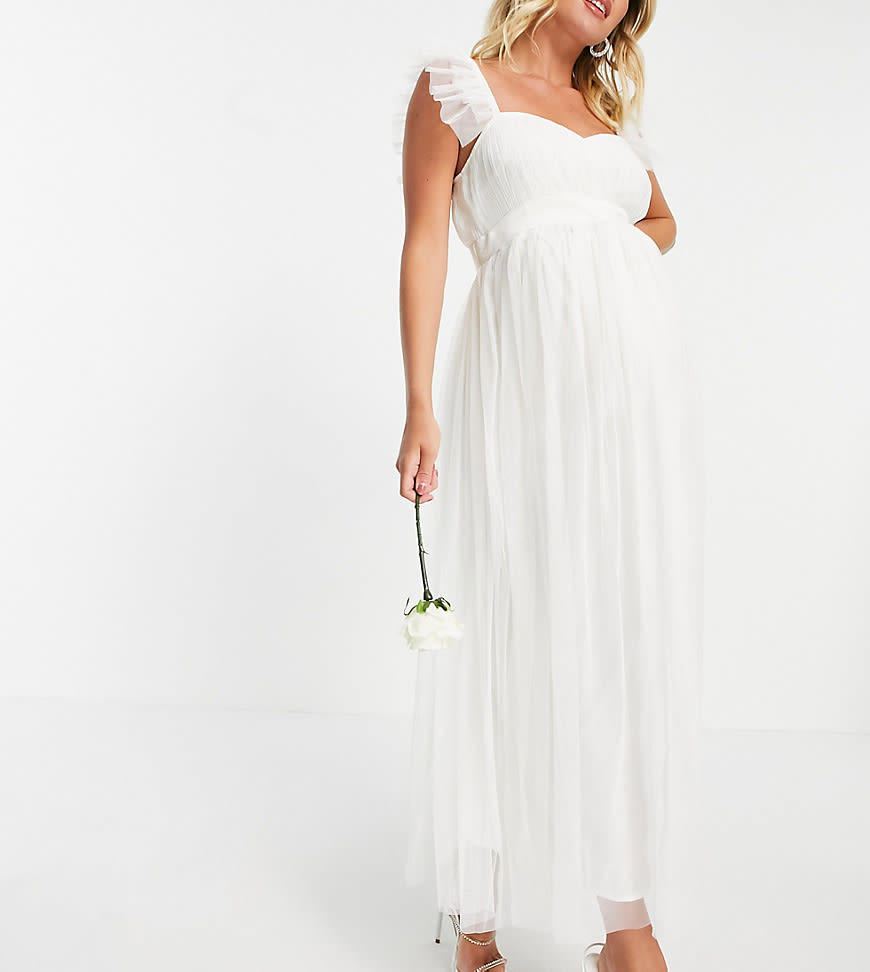 With Love Maternity tulle midaxi dress