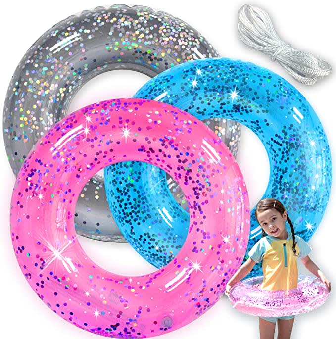 Summer Fun Inflatable Glitter Swim Tubes