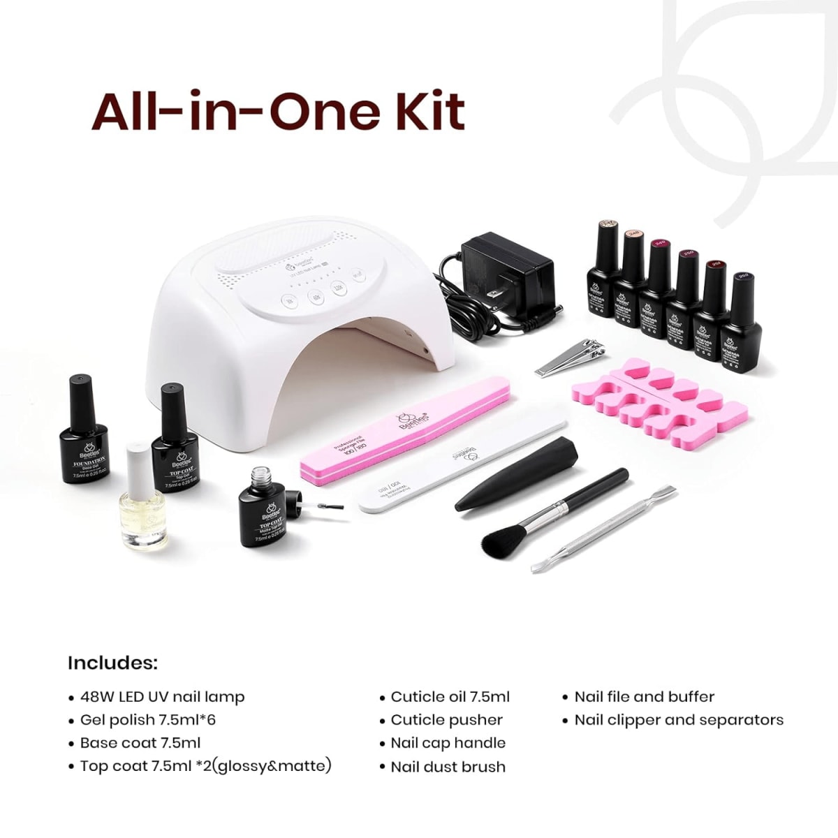 Beetles Gel Nail Polish Kit with UV Light