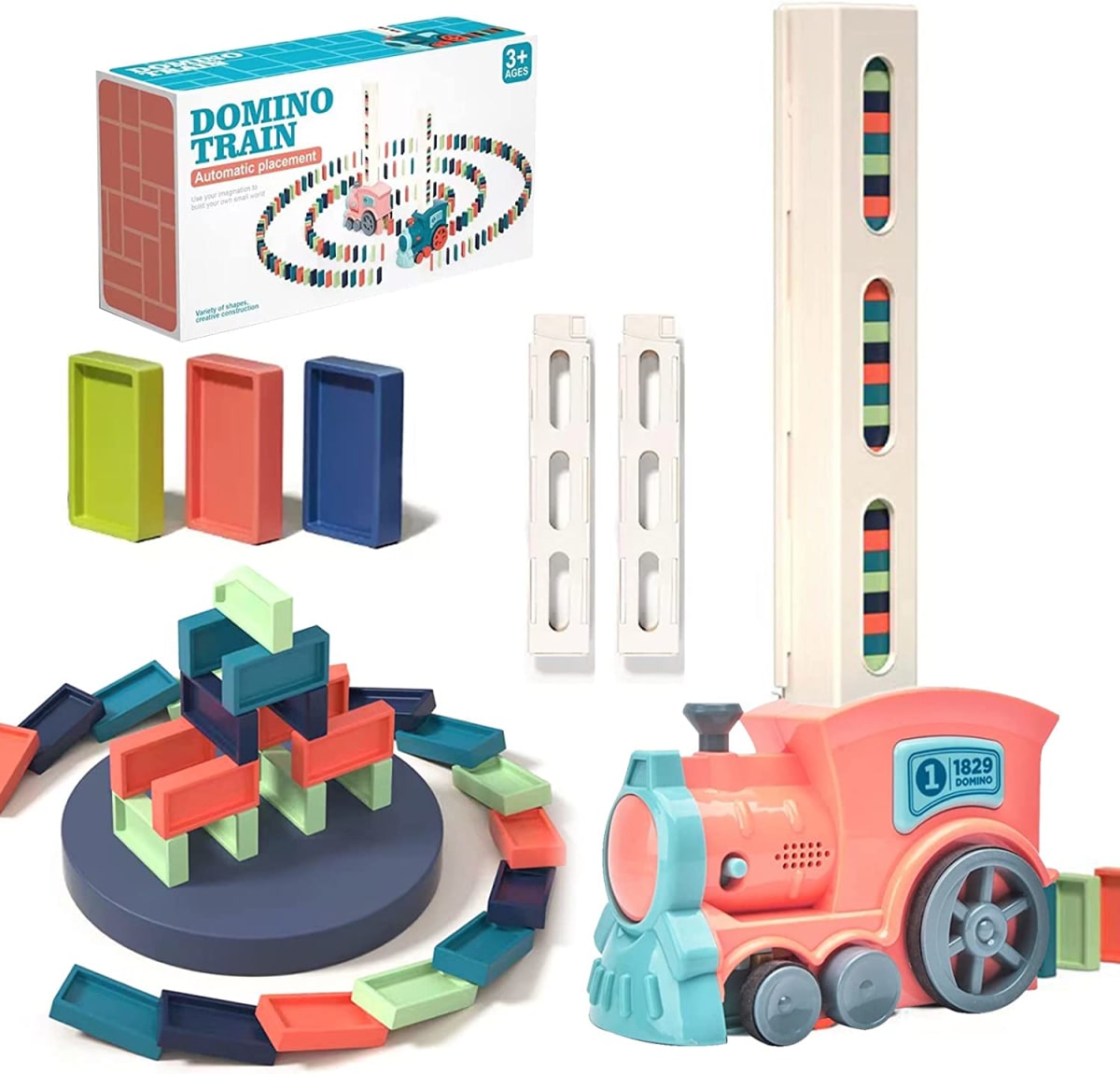 Automatic Domino Set up Train Laying with Lights & Sounds