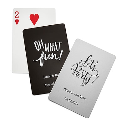 Personalized foil stamped playing cards