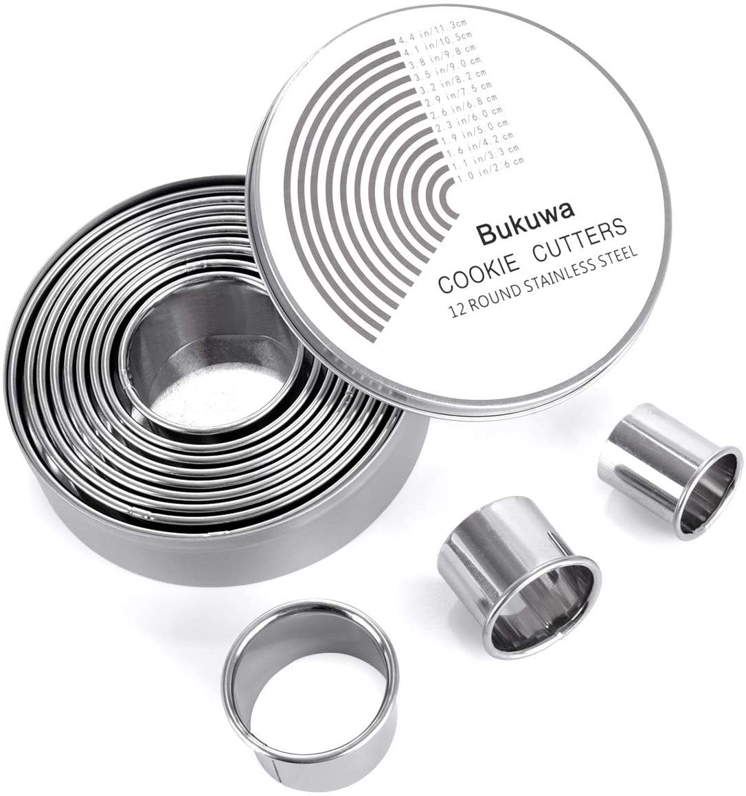 12 Pieces Round Cookie Cutter Set