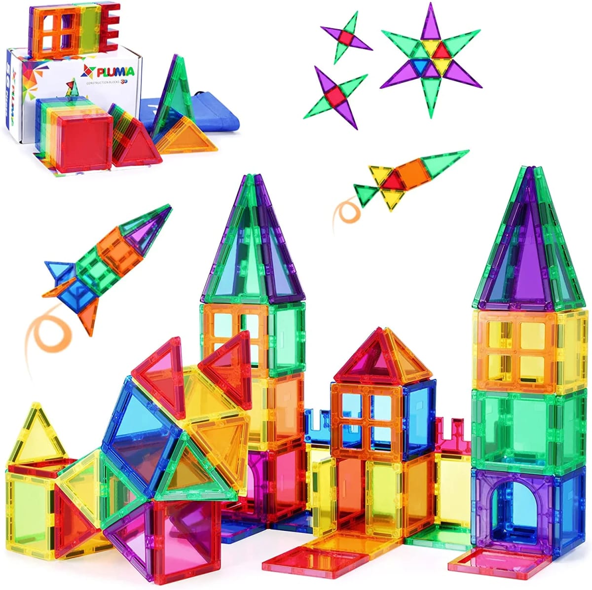 3D Building Magnetic Blocks Construction Magnet Toys for 3 Years Old