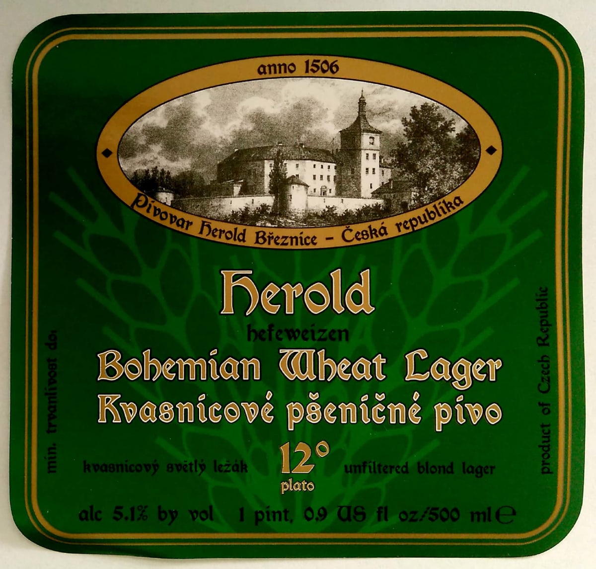 Herold Bohemian Wheat Lager 12 Etk. A