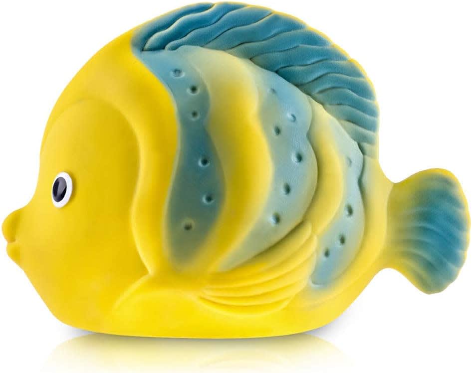 Pure Natural Rubber Baby Bath Toy - La The Butterfly Fish - Without Holes, BPA, PVC, Phthalates Free, All Natural, Textured for Sensory Play, Sealed Bath Rubber Toy, Hole Free Bathtub Toy for Babies