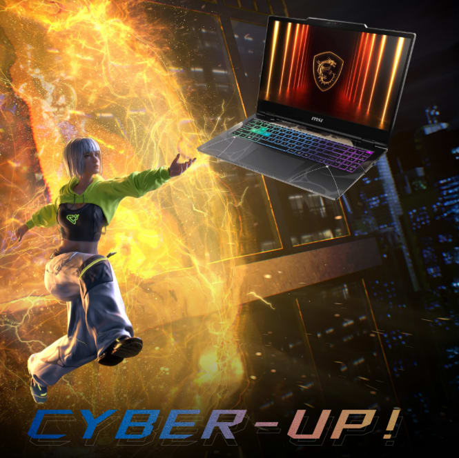 MSI Cyborg 15, Intel Core 7-240H, RTX 5070, 16 GB DDR5-5600, 1 TB SSD, FHD 144 Hz