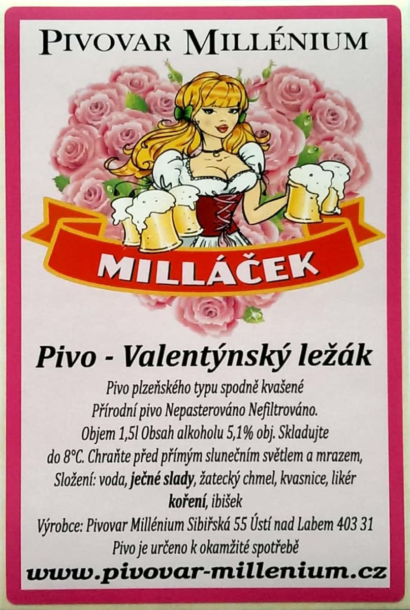 Millenium Millacek Valentynsky lezak Etk.A
