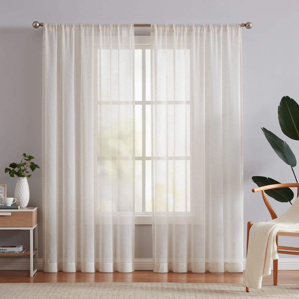 Faux Linen Sheers