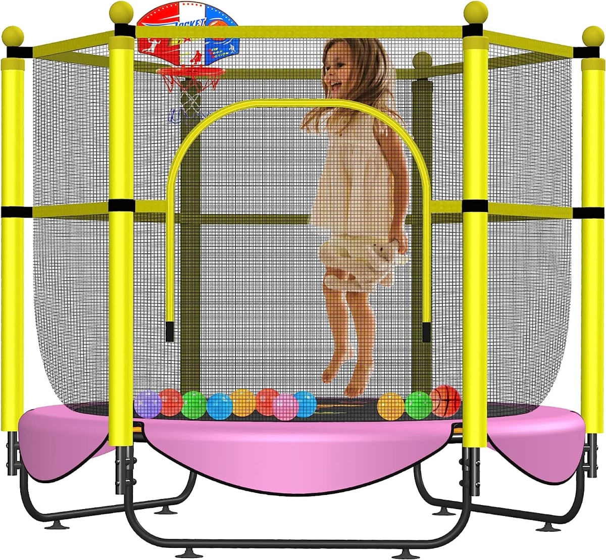 60" Trampoline for Kids with Net