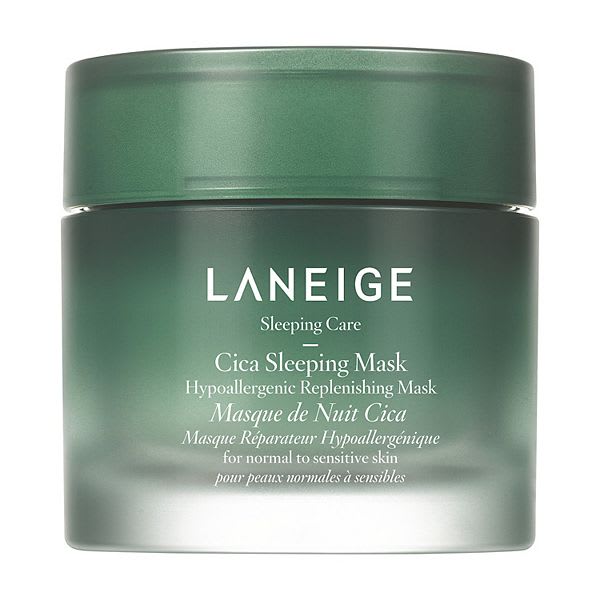 LANEIGE Hypoallergenic Cica Sleeping Mask: Hydrate, Nourish, and Soothe Stressed Skin, 2.0 fl. oz.(Packing may vary)