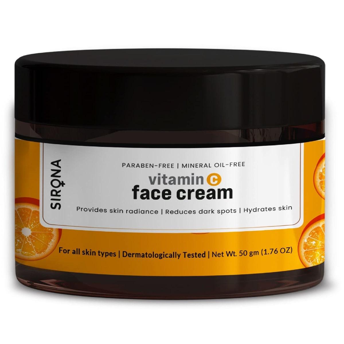 Sirona Vitamin C Face Cream for Men & Women – 50 gm | Daily Cream for Radiant & Even toned Skin | Moisturizer for Face, Provides Skin Radiance & Reduces Dark Spots