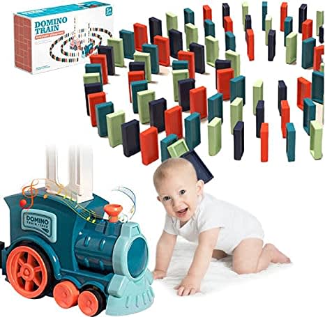 2023 New Domino Rally Electric Train Toy