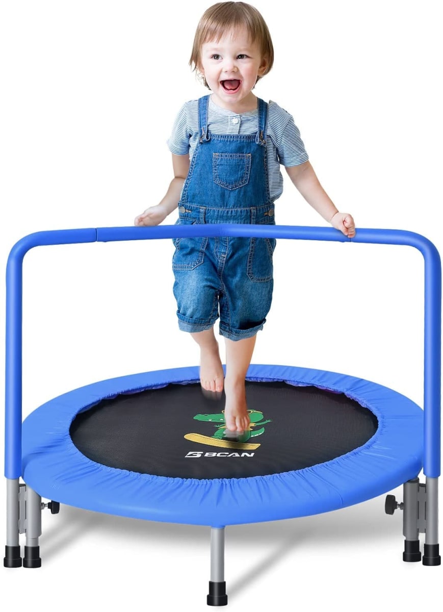 BCAN 36'' Mini Folding Ages 2 to 5 Toddler Trampoline