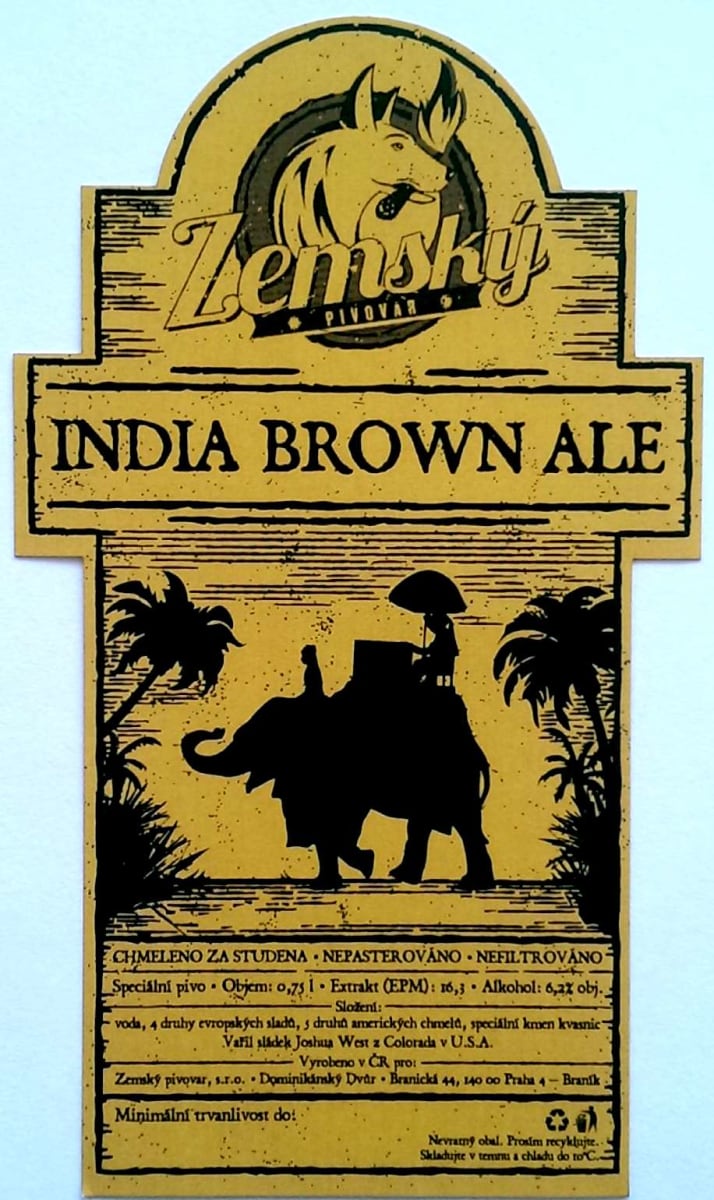 Zemsky India Brown Ale Etk.A