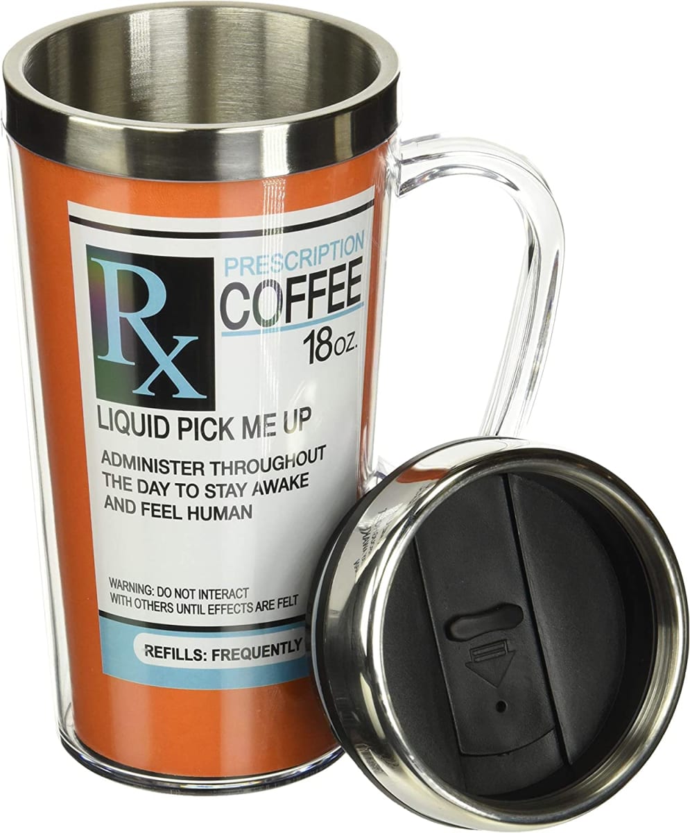 Travel Mug - Prescription Coffee Cup - Coffee Lovers Gift - Funny Coffee Mug