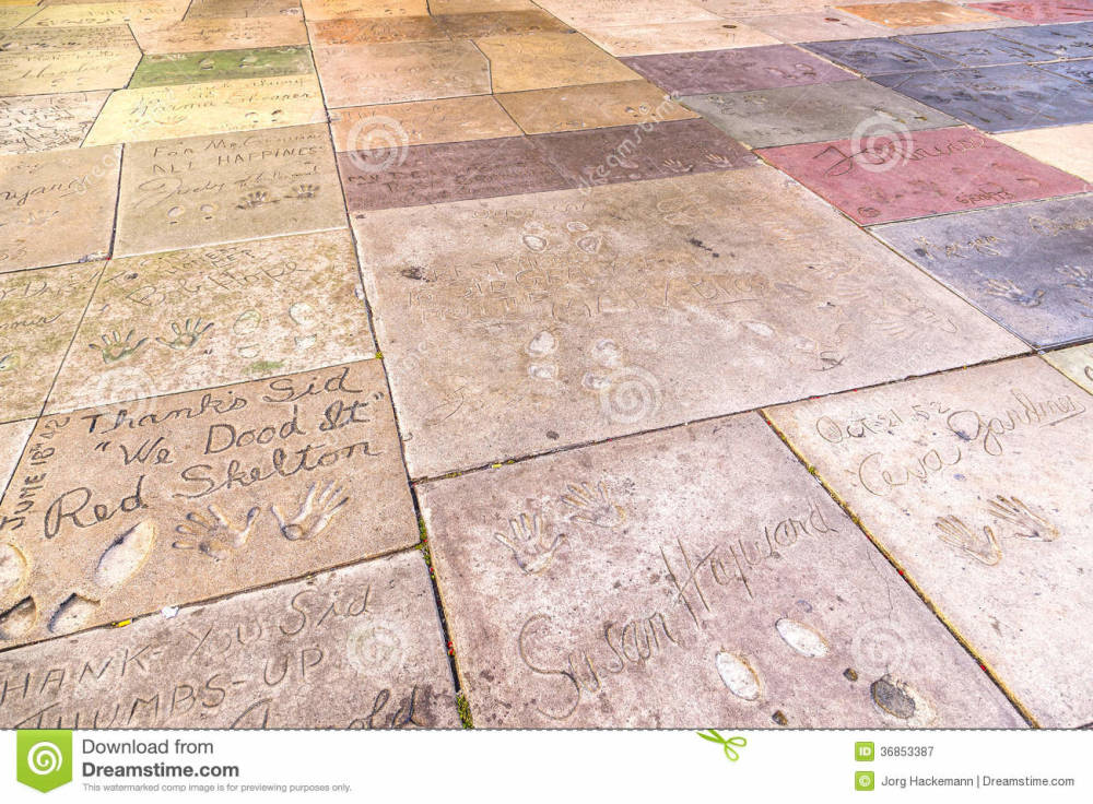 Go to Grauman's Chinese Theatre and look at all celebrity handprints and footprints, of around 200 Hollywood stars.