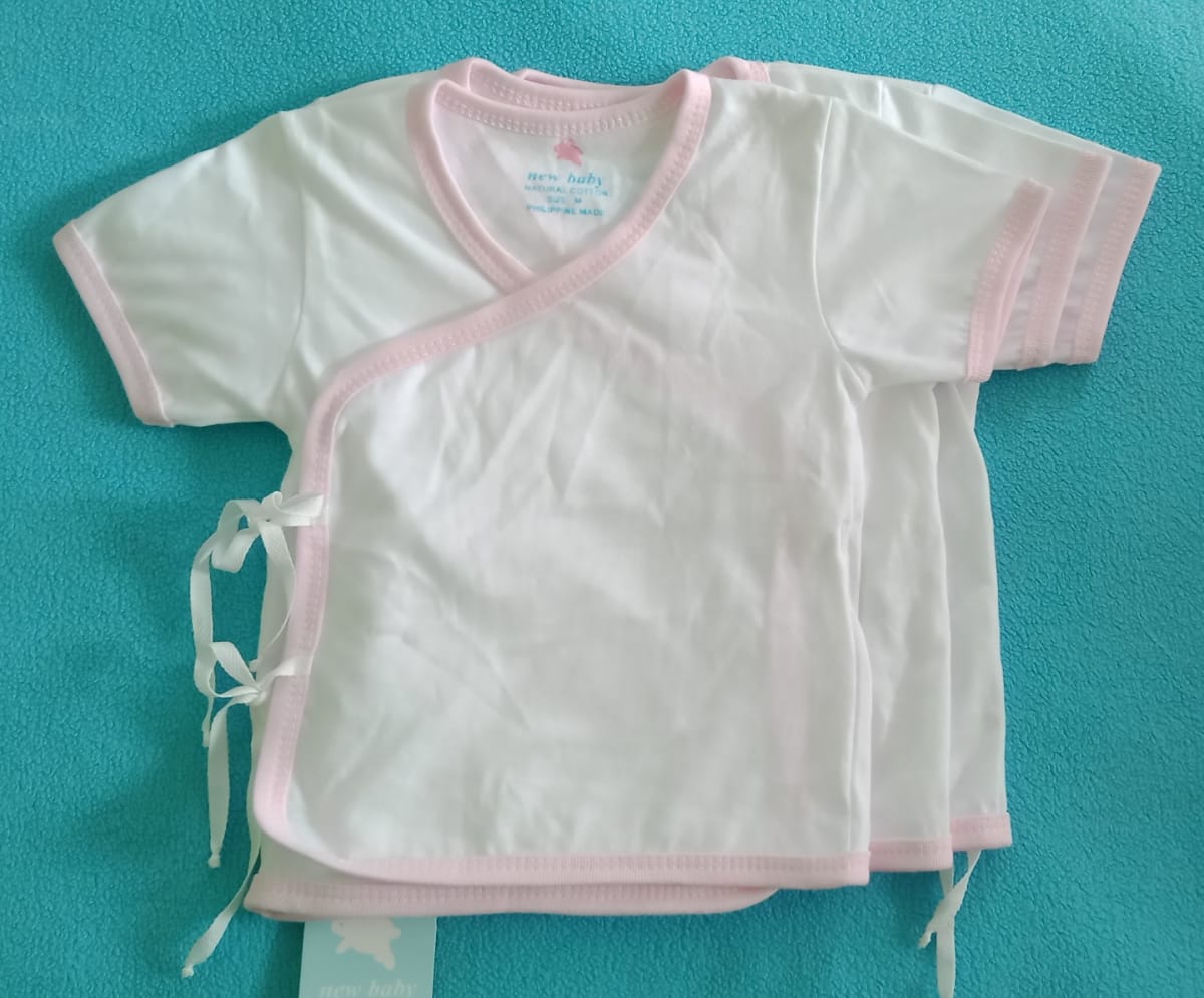 Side Snap/Tie Shirts (short sleeves) 3-6mos