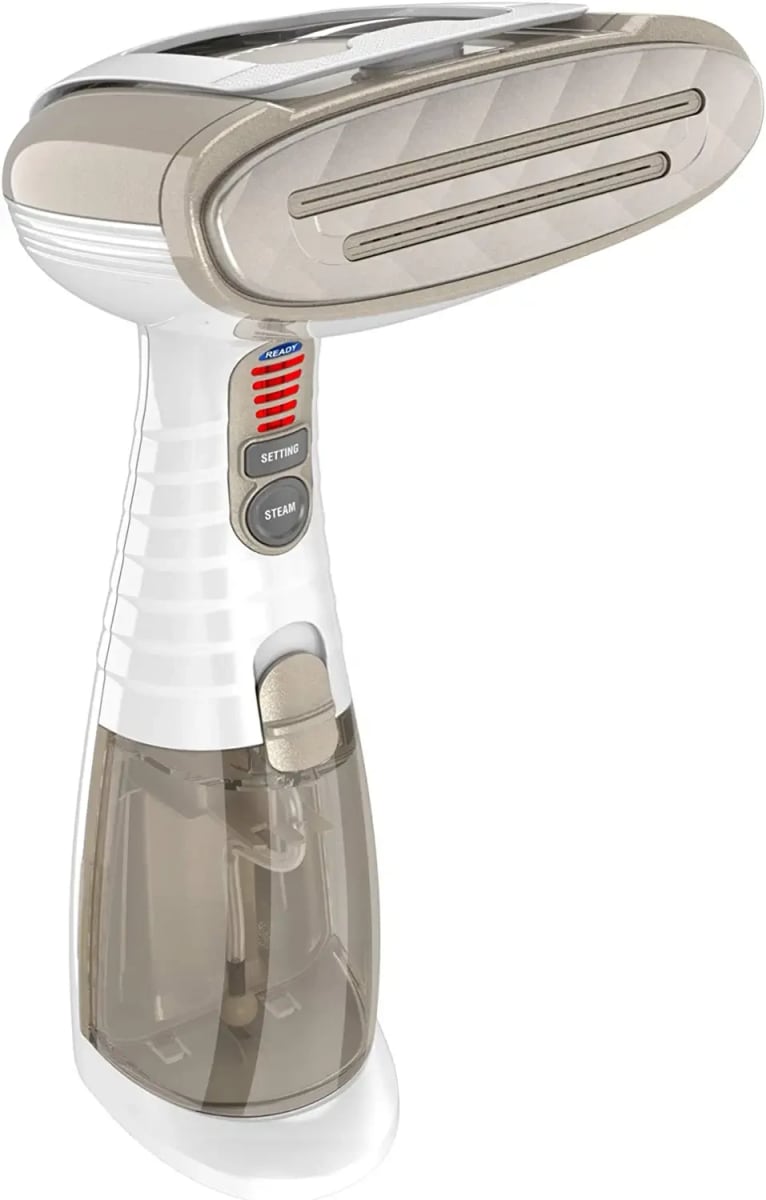 Turbo Extreme Steam Hand Held Fabric Steamer, White/Champagne