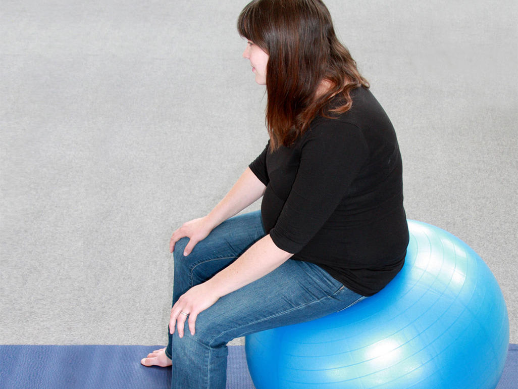 Bouncing on exercise ball