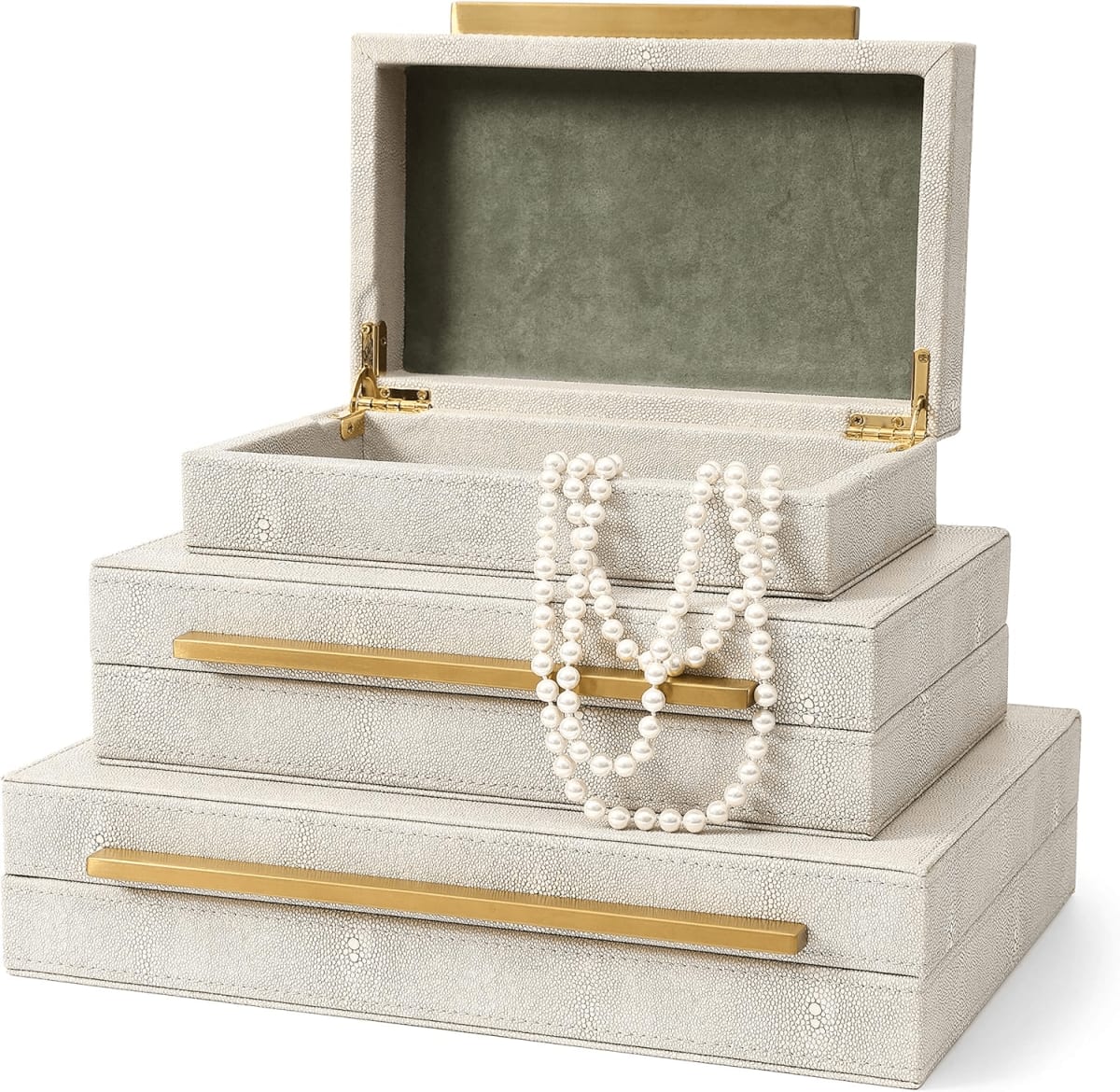 Faux Leather Storage Boxes