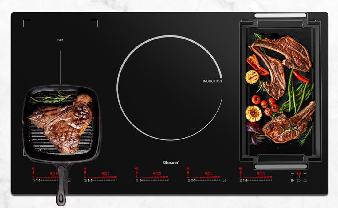 Induction Cooktop 36 inch with Flexi Bridge Elements